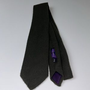 Vintage Ralph Lauren Purple Label Green Cashmere Tie